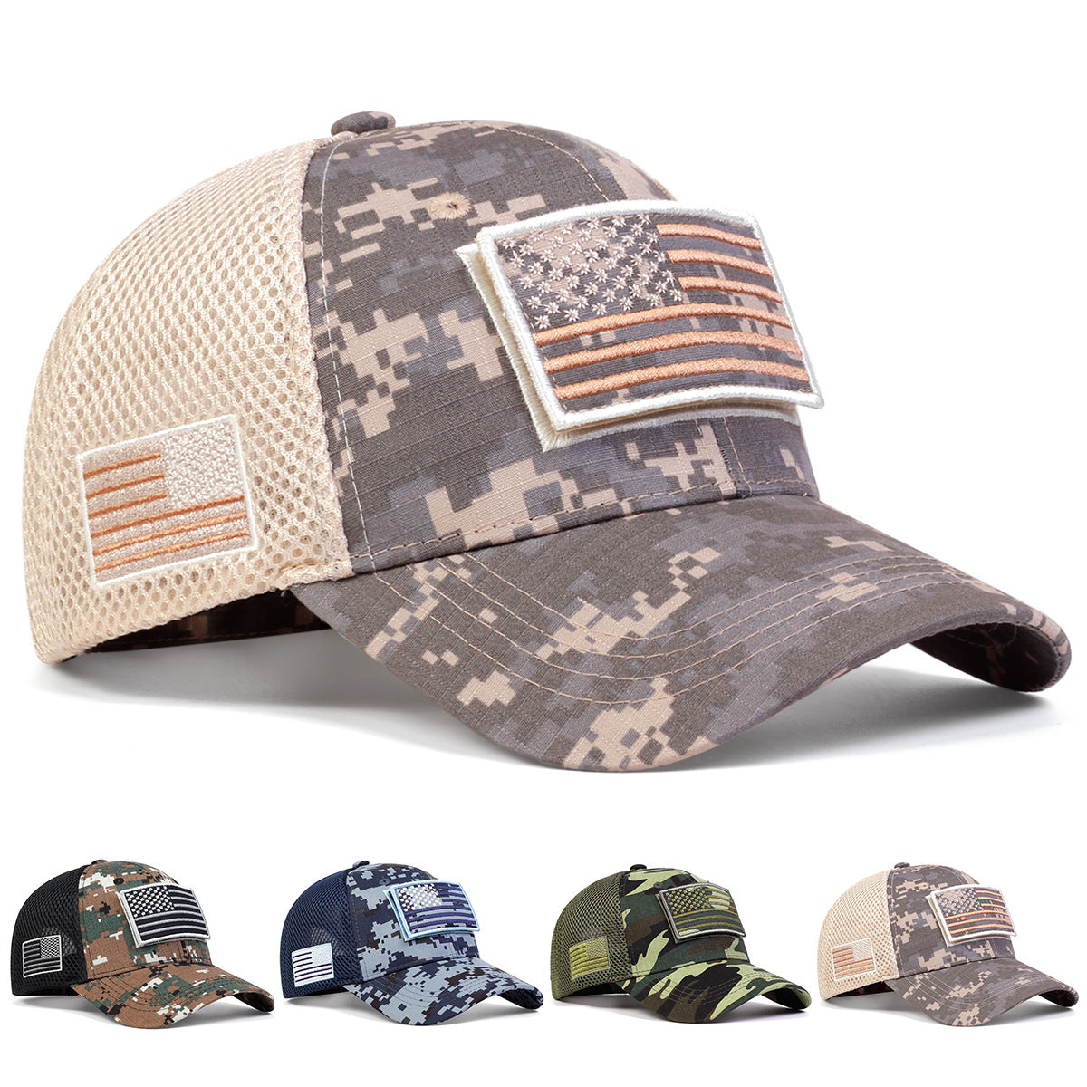 Sun Protection Velcro Military Fans Camouflage Hat