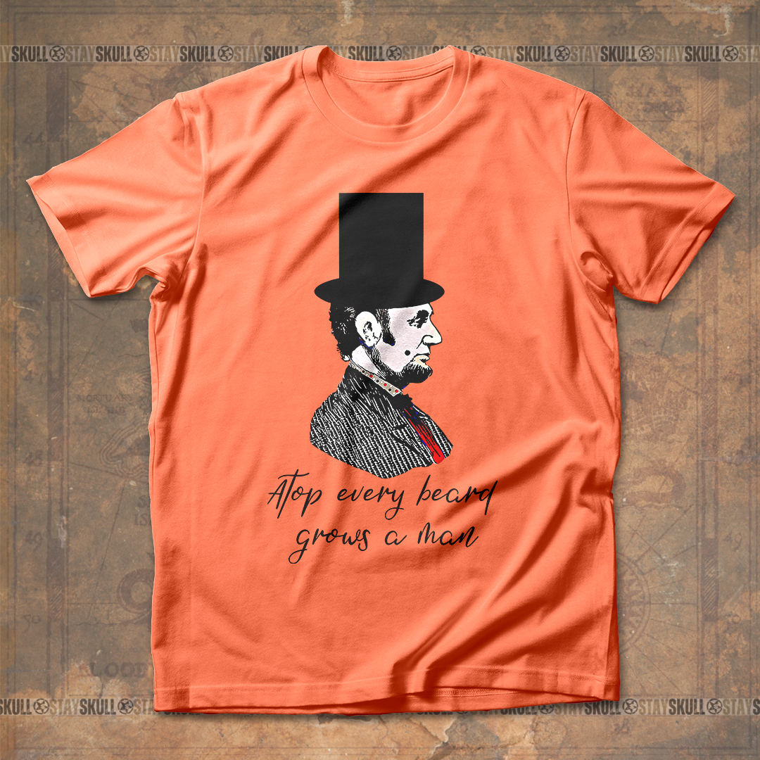 Atop Every Beard Grows A Man T shirt