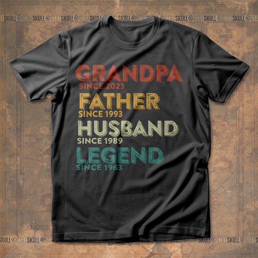 Personalized Grandpa Father Husband Legend T Shirt