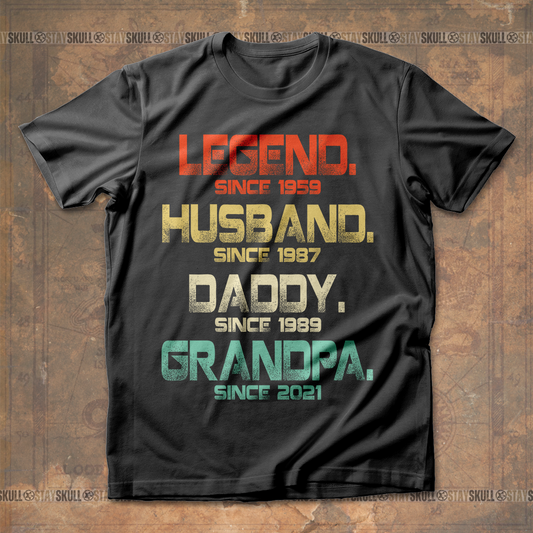 Legend Husband Daddy Grandpa T shirt