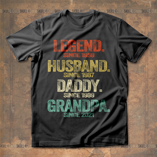 Personalized Legend Husband Daddy Grandpa T Shirt