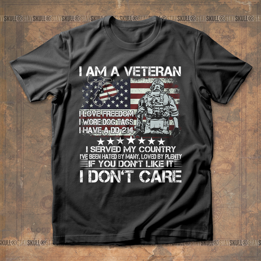 I Am A Veteran I Love Freedom I Wore Dog Tags T shirt