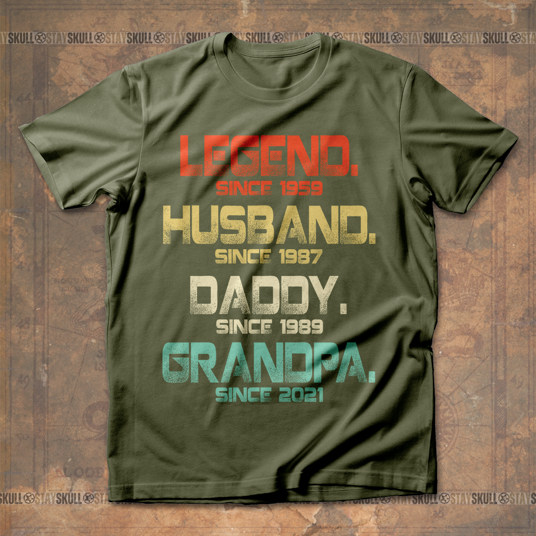 Legend Husband Daddy Grandpa T shirt