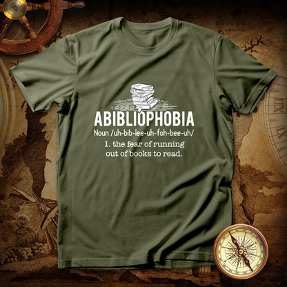 Abibliophobia - Funny Reading Bookworm Reader T shirt