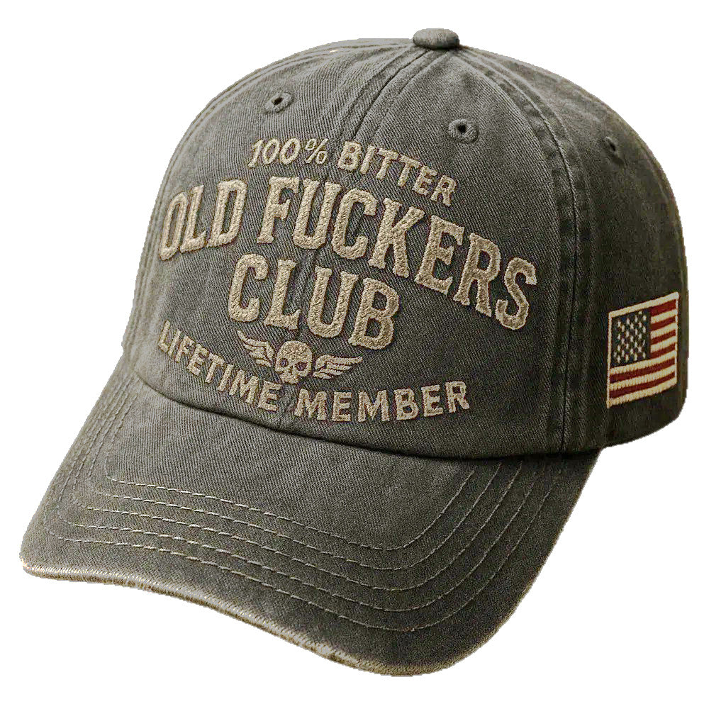 Vintage Pure Cotton Embroidered Baseball Cap From The Old Guys Club