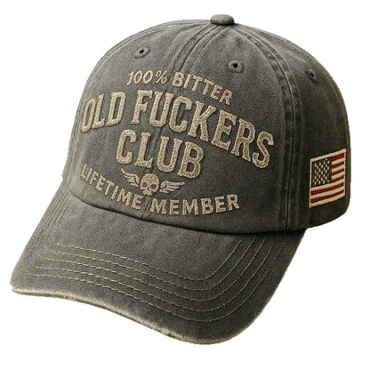 Vintage Pure Cotton Embroidered Baseball Cap From The Old Guys Club
