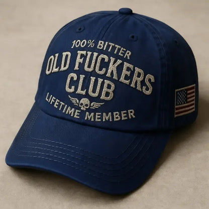 Vintage Pure Cotton Embroidered Baseball Cap From The Old Guys Club