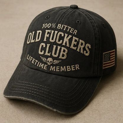 Vintage Pure Cotton Embroidered Baseball Cap From The Old Guys Club