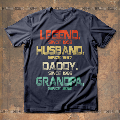 Legend Husband Daddy Grandpa T shirt