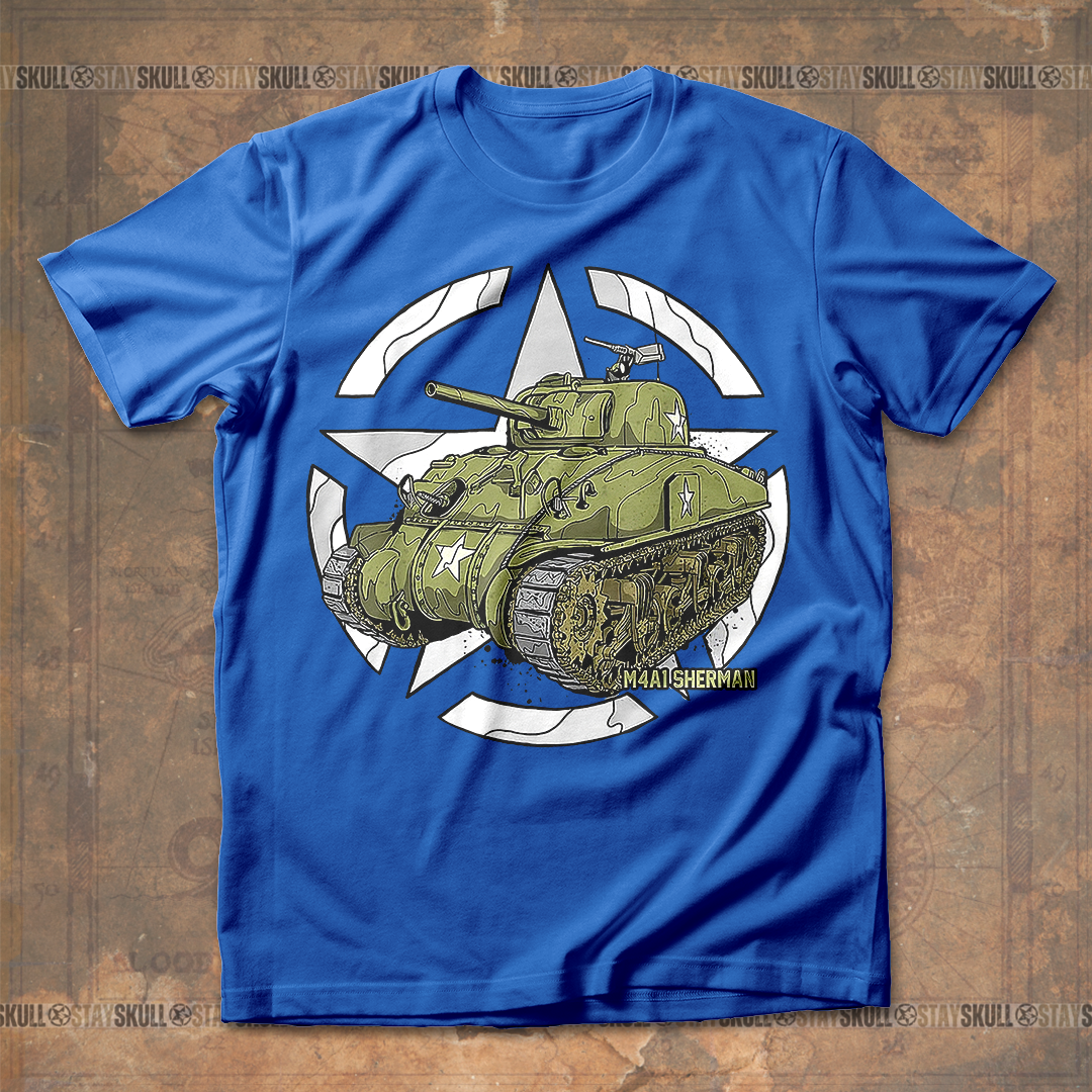 Sherman M4A1 WWII Army Tank T-Shirt