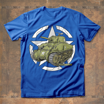 Sherman M4A1 WWII Army Tank T-Shirt