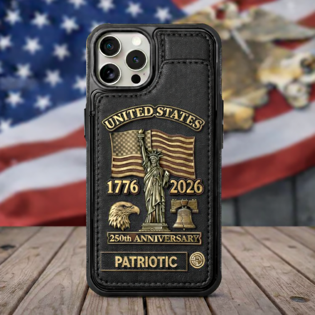 250 America Patriotic Wallet Phone Case