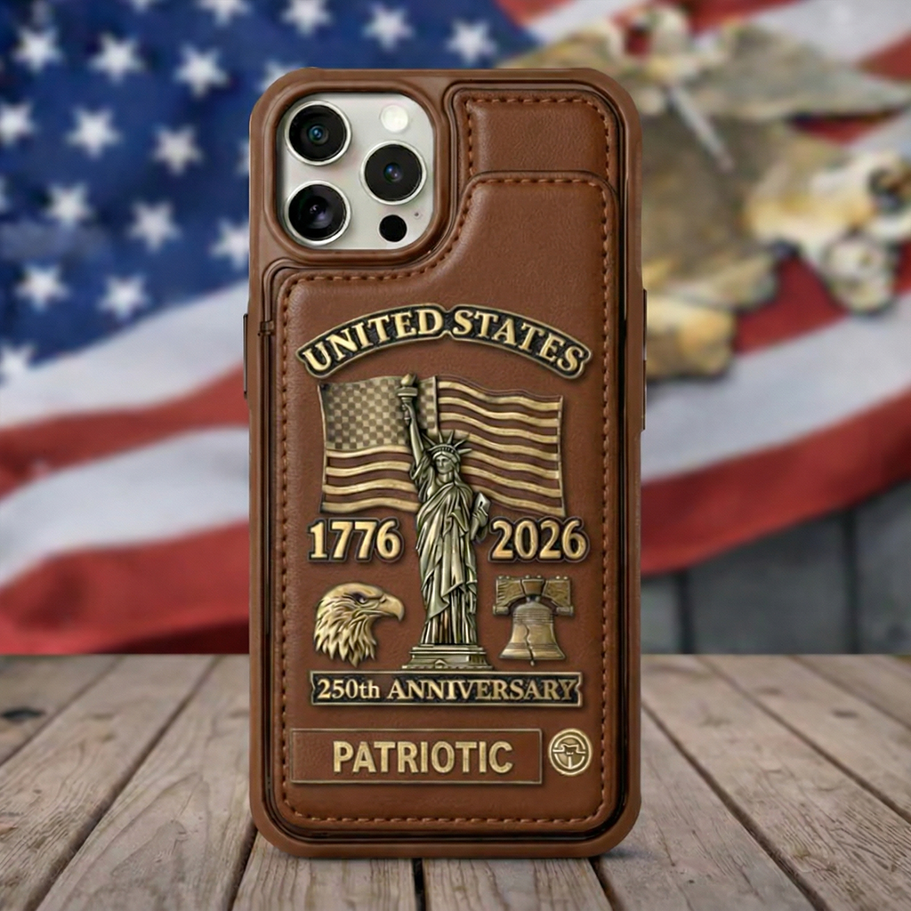 250 America Patriotic Wallet Phone Case
