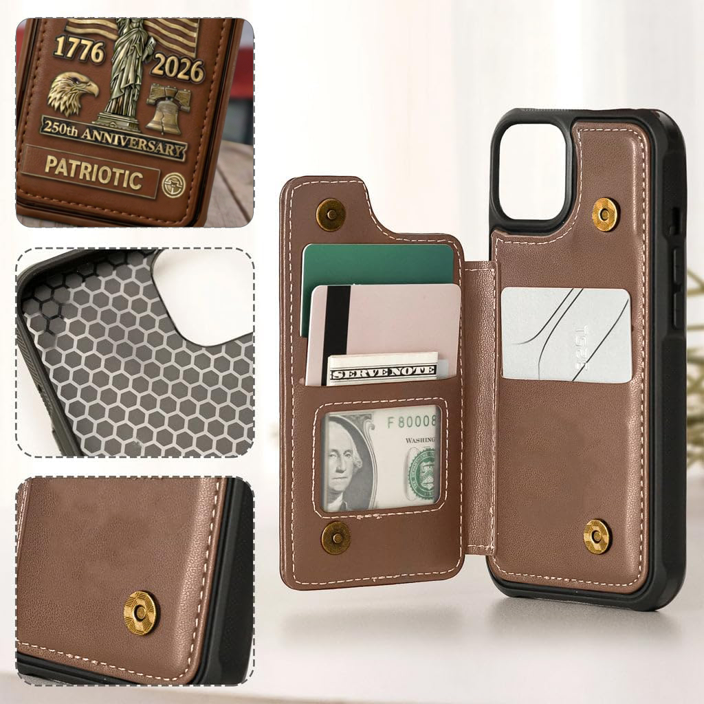 250 America Patriotic Wallet Phone Case