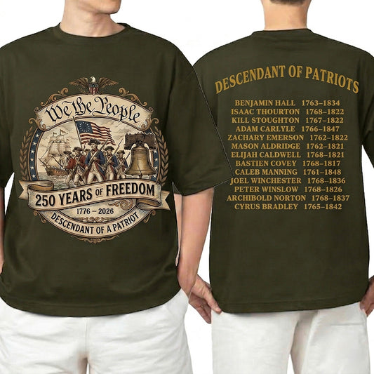 Descendant of Patriots 2-side Custom Tee