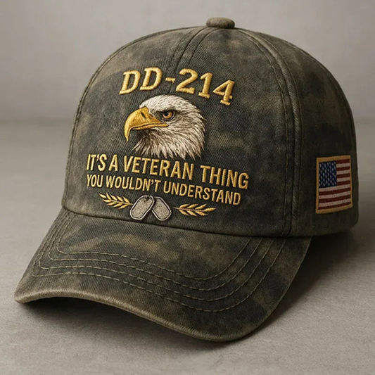 DD-214 VETERAN EMBROIDERED CAP