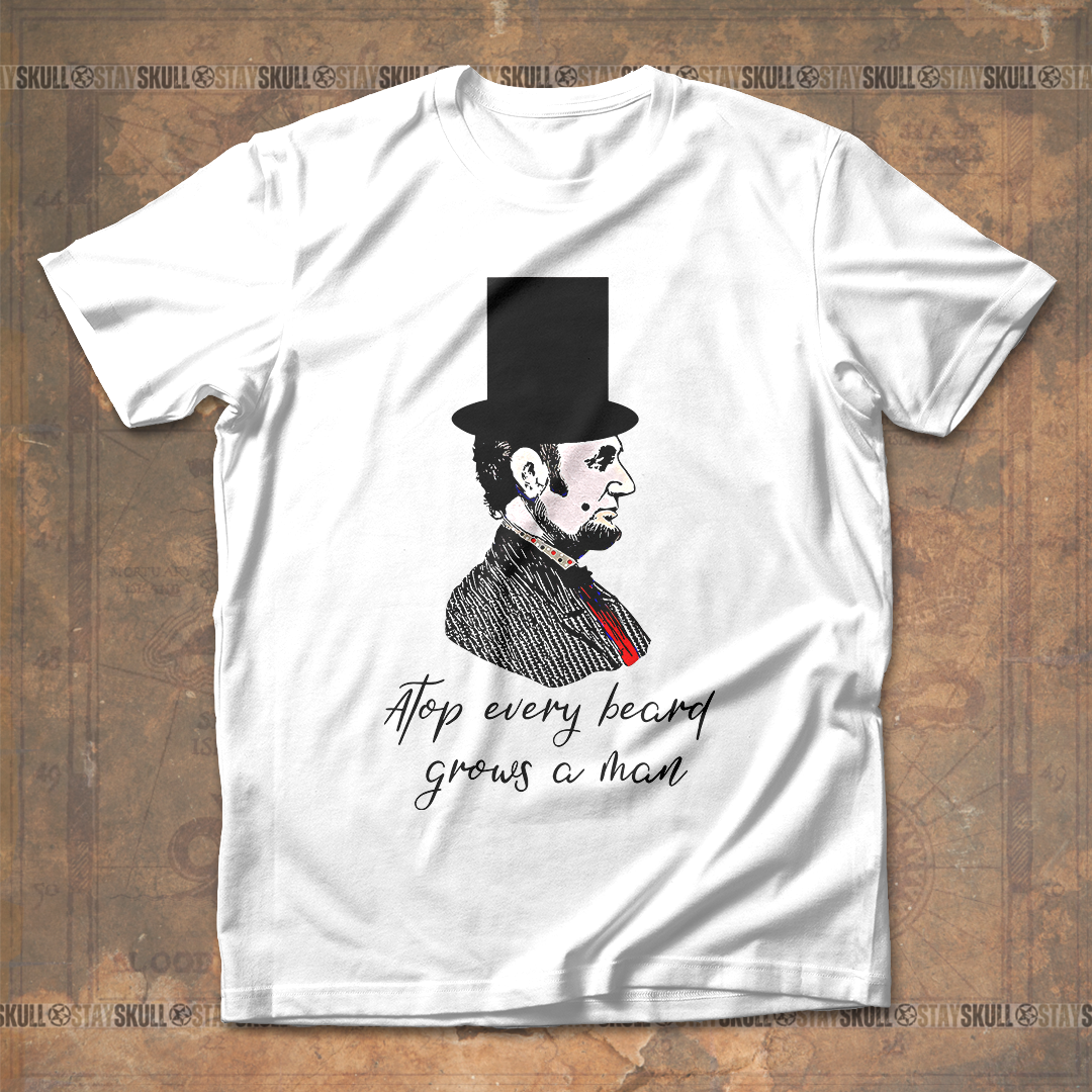 Atop Every Beard Grows A Man T shirt