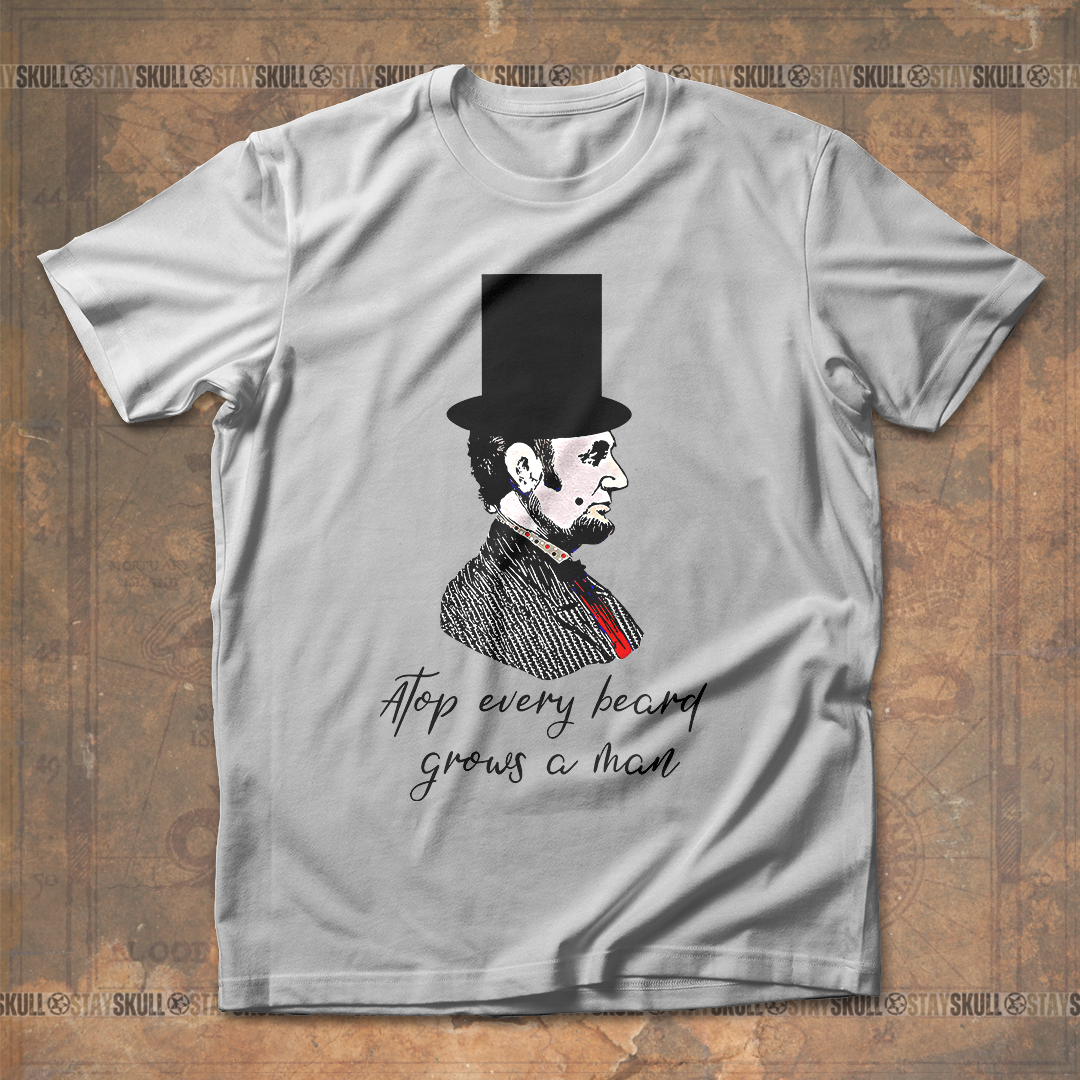 Atop Every Beard Grows A Man T shirt