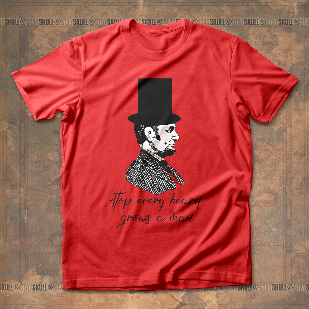 Atop Every Beard Grows A Man T shirt