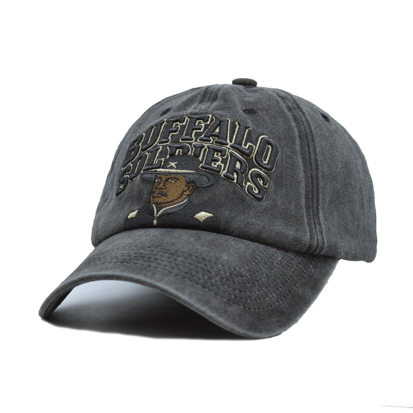 Embroidered Buffalo Soldiers Vintage Cap US Anniversary Commemorative Hat