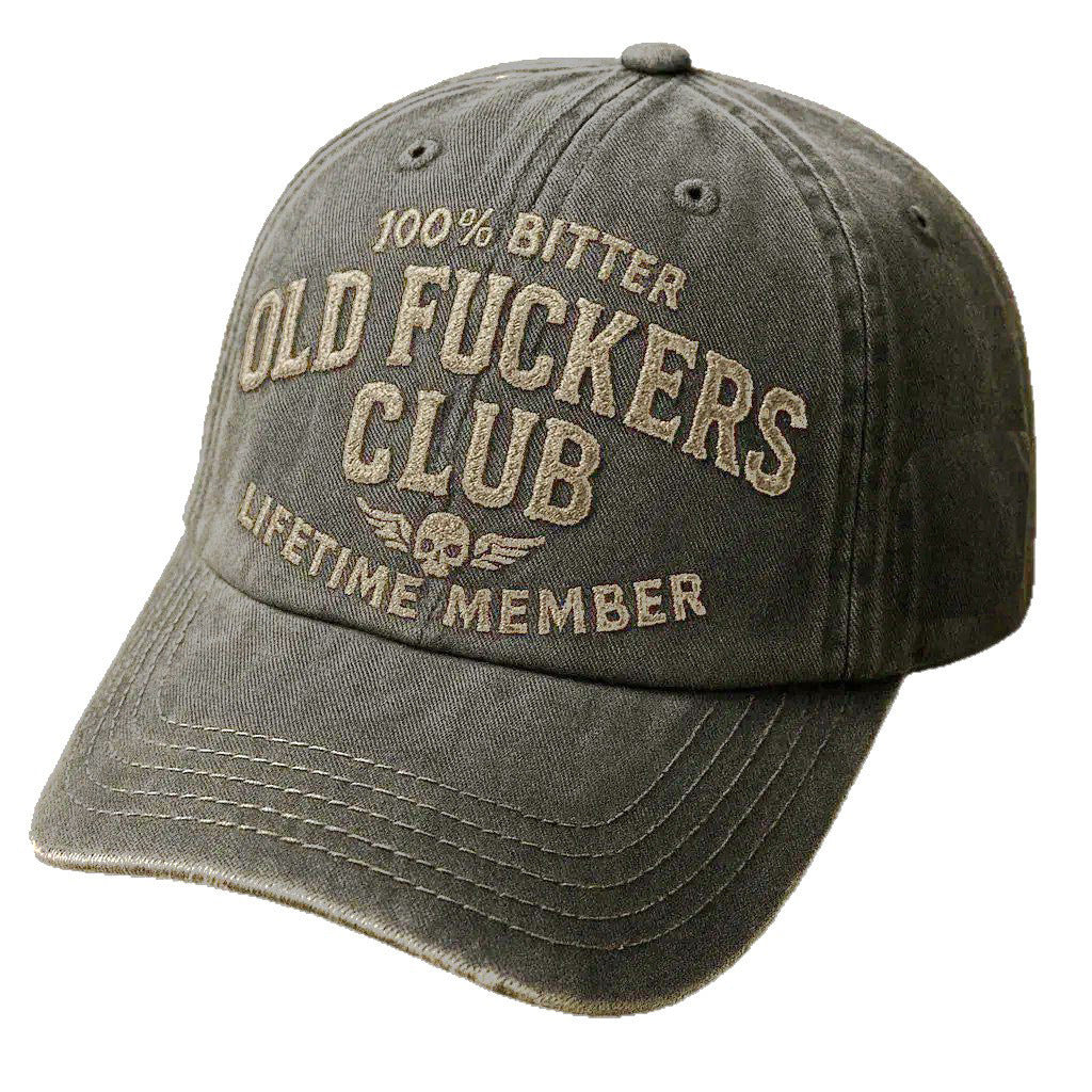 Vintage Pure Cotton Embroidered Baseball Cap From The Old Guys Club