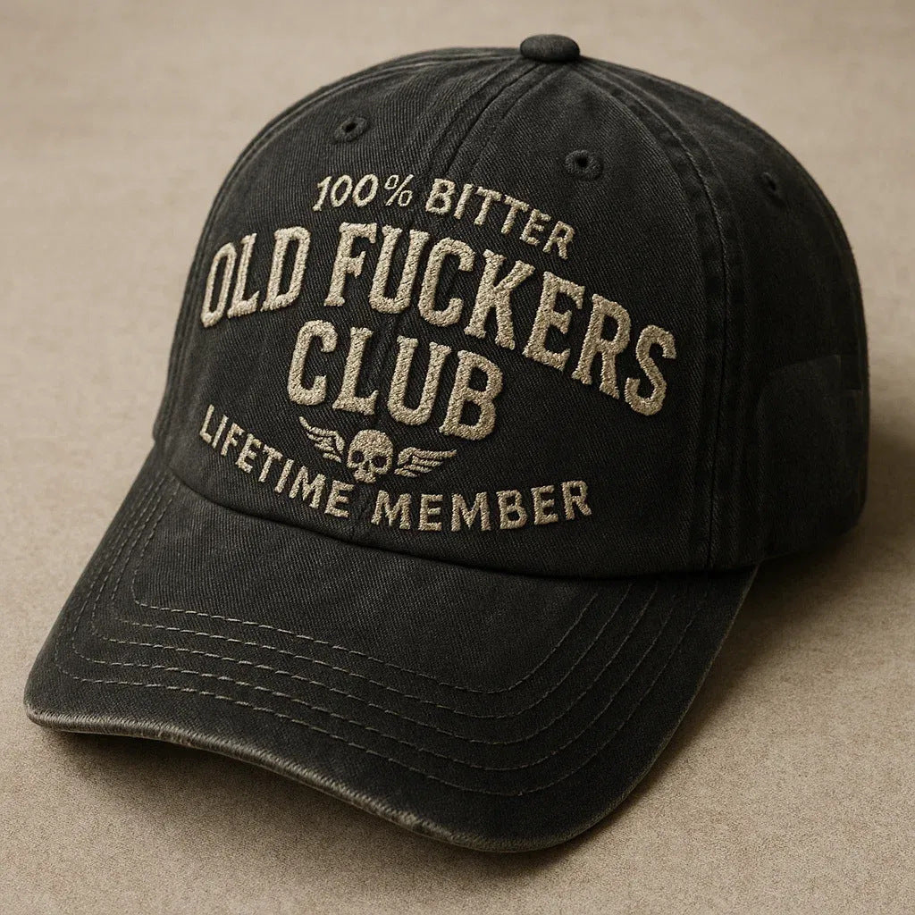 Vintage Pure Cotton Embroidered Baseball Cap From The Old Guys Club
