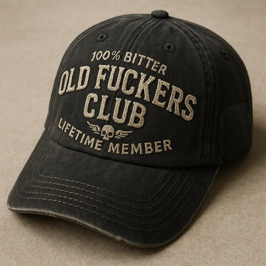 Vintage Pure Cotton Embroidered Baseball Cap From The Old Guys Club
