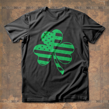 American Flag Shamrock St. Patrick's Day T-Shirt
