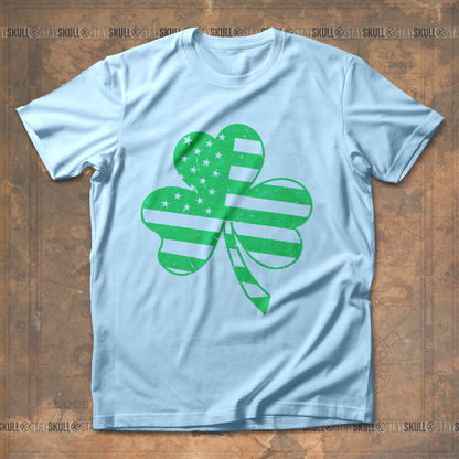 American Flag Shamrock St. Patrick's Day T-Shirt