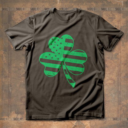 American Flag Shamrock St. Patrick's Day T-Shirt