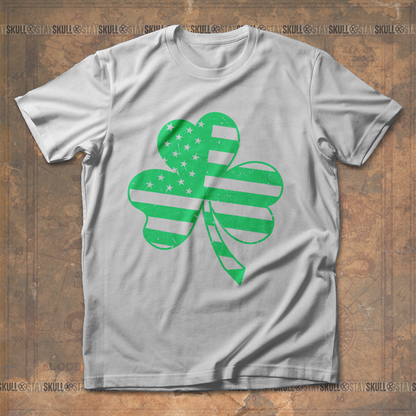 American Flag Shamrock St. Patrick's Day T-Shirt