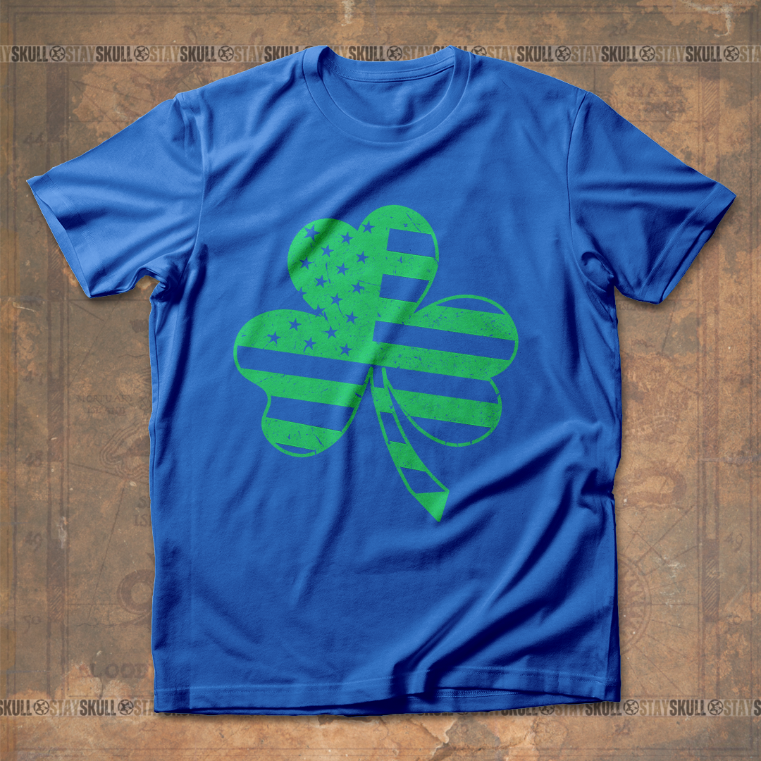 American Flag Shamrock St. Patrick's Day T-Shirt