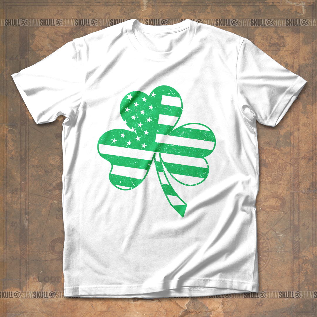 American Flag Shamrock St. Patrick's Day T-Shirt