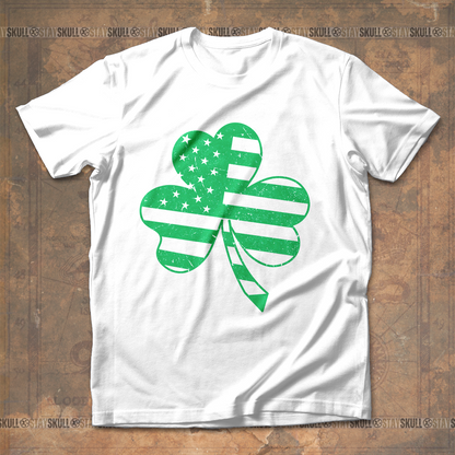 American Flag Shamrock St. Patrick's Day T-Shirt