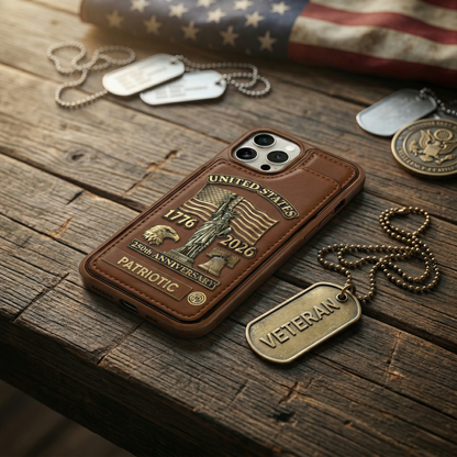 250 America Patriotic Wallet Phone Case
