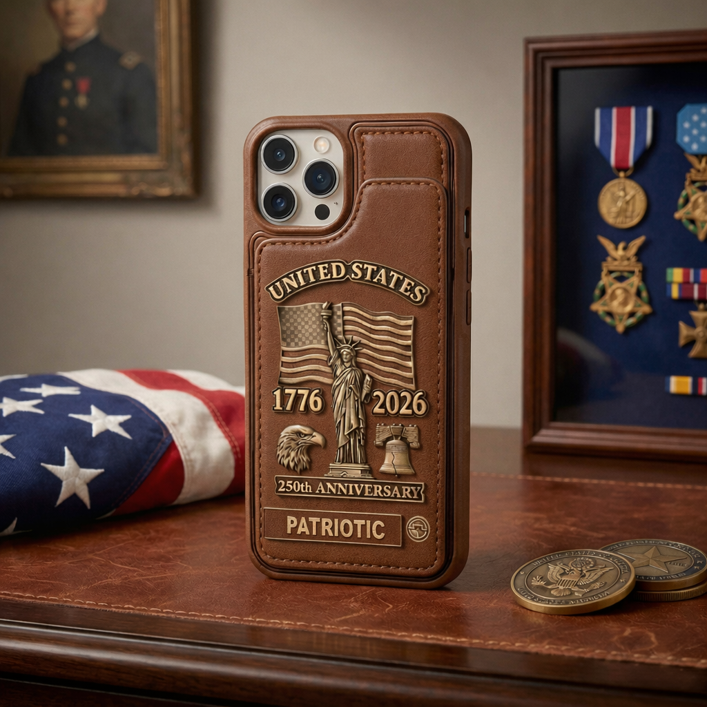 250 America Patriotic Wallet Phone Case