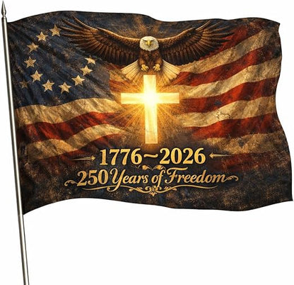 250th Anniversary American Flag – Custom Family Name Patriotic Flag
